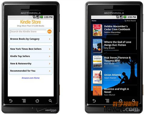 亚马逊推出Android版电子书阅读软件_电子白板