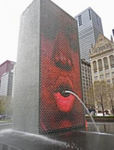 公共艺术典范 芝加哥千禧公园LED视频墙