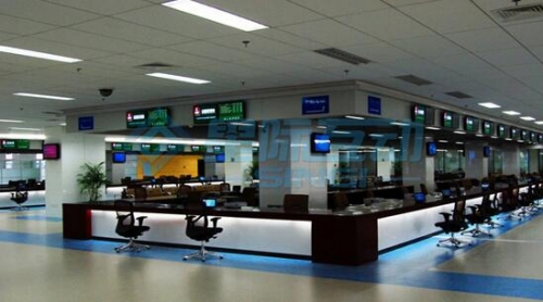 政务中心智能导视系统在南通市行政服务中心现场展示效果：